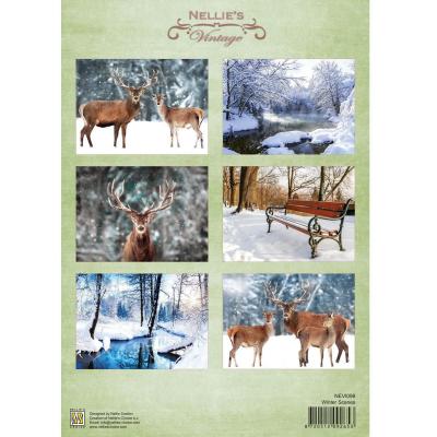 Nellie's Choice Decoupage Sheet - Snowy Winter Scenes